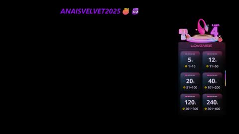 anaisvelvet2025 online show from October 10, 7:25 am