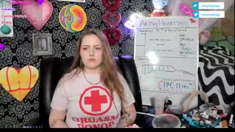 Snapshot of artsyheartsyy chatting on February 6, 3:06 am ArtsyHeartsyy online show from February 6, 3:06 am