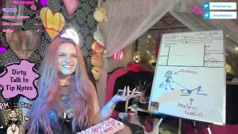Snapshot of artsyheartsyy chatting on September 20, 12:57 am ArtsyHeartsyy online show from September 20, 12:57 am