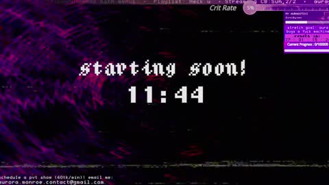Aurora  Aura online show from February 2, 3:43 am
