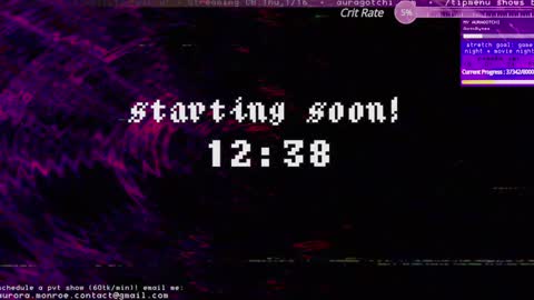 Aurora  Aura online show from January 13, 3:23 am