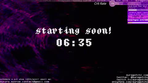 Aurora  Aura online show from February 16, 5:37 am