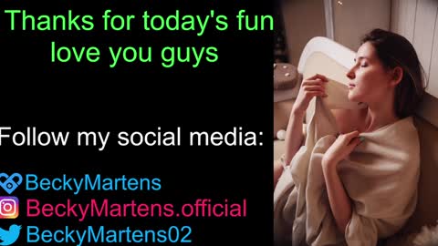 Snapshot of beckymartens chatting on January 19, 7:36 am BeckyMartens come join me on while im offline here online show from January 19, 7:36 am