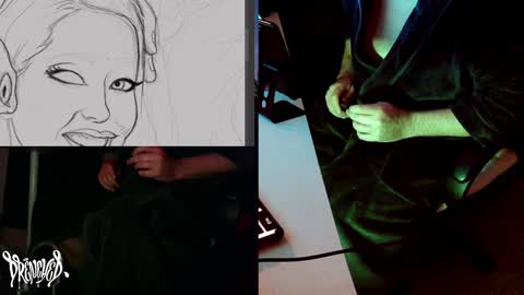 Snapshot of drenchedart chatting on January 3, 8:43 pm Drenched online show from January 3, 8:43 pm