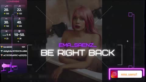 Snapshot of ema_saenz_ chatting on February 9, 7:26 am Sofia online show from February 9, 7:26 am