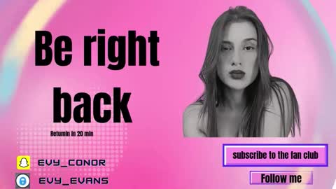 Evy conor online show from October 2, 12:04 pm