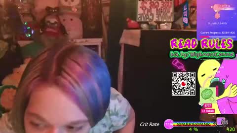 Snapshot of highnesscanna chatting on March 10, 2:28 am HiGHNESS CANNA online show from March 10, 2:28 am