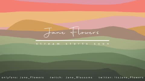 Jane Flowers online show from February 24, 12:37 pm