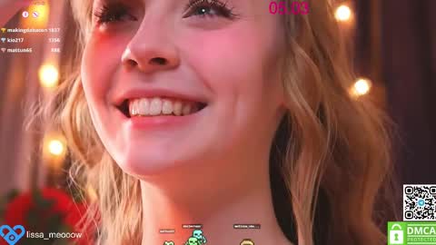 Snapshot of lissa_meooow chatting on March 5, 10:00 am your Liza again. Next stream Dec. 1 at 2 or 3 GMT online show from March 5, 10:00 am