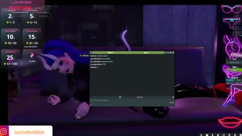 Succubus Blue online show from February 16, 1:25 am