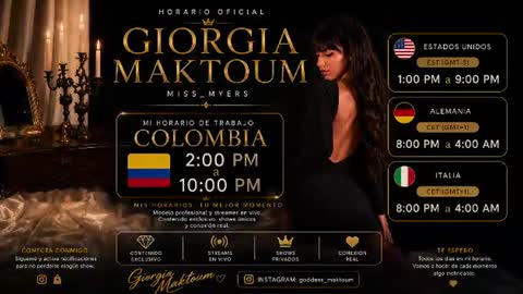 Goddess Myers  thumb up is important for me kisses  online show from July 18, 7:05 pm