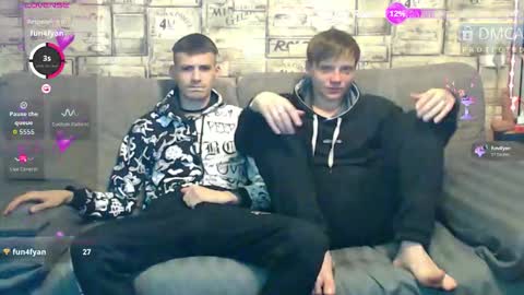 Max tall dark-haired guy with tattoos and Phil blond-haired online show from March 14, 1:09 am