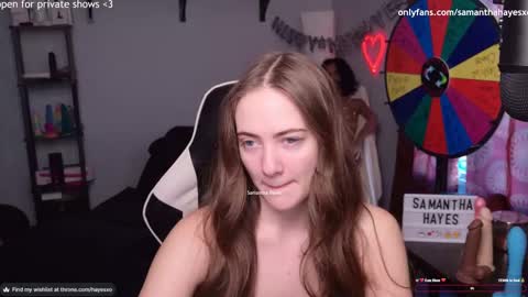 Snapshot of samanthahayesxoxo chatting on January 19, 10:17 pm The Real Samantha Hayes haha online show from January 19, 10:17 pm