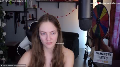 Snapshot of samanthahayesxoxo chatting on February 17, 11:11 pm The Real Samantha Hayes haha online show from February 17, 11:11 pm