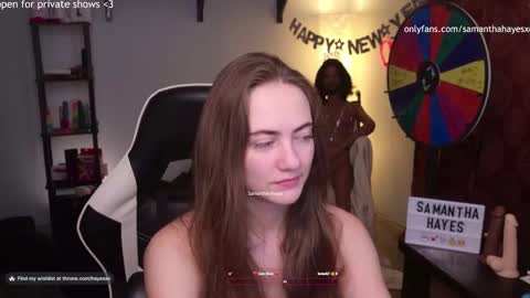 Snapshot of samanthahayesxoxo chatting on January 16, 12:12 am The Real Samantha Hayes haha online show from January 16, 12:12 am