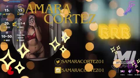 Snapshot of samaracortez chatting on February 6, 8:13 pm Sammy online show from February 6, 8:13 pm