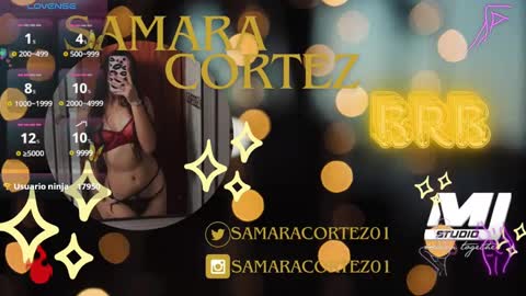 Snapshot of samaracortez chatting on February 8, 1:43 am Sammy online show from February 8, 1:43 am