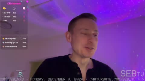 Snapshot of seb_tv chatting on December 9, 11:13 pm Sebastian online show from December 9, 11:13 pm