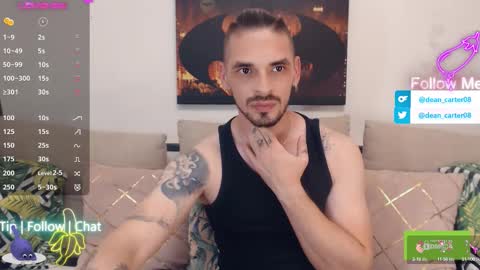 Snapshot of secret_sir chatting on September 9, 10:43 pm Dean Carter online show from September 9, 10:43 pm