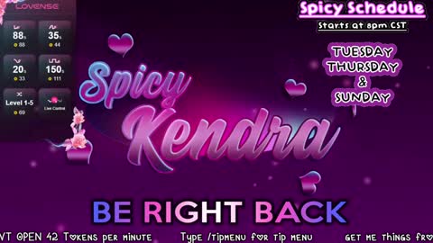 Kendra online show from January 31, 6:35 am