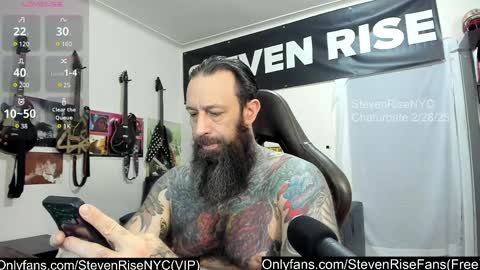 Snapshot of stevenrisenyc chatting on February 28, 12:09 pm StevenRiseNYC online show from February 28, 12:09 pm
