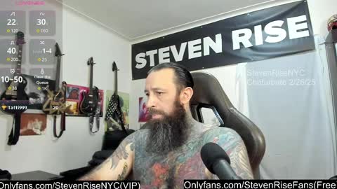 Snapshot of stevenrisenyc chatting on February 26, 11:52 pm StevenRiseNYC online show from February 26, 11:52 pm