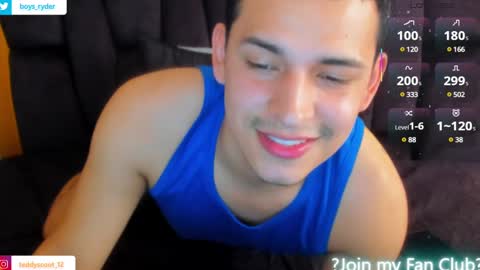 Snapshot of teddy_cowboy chatting on February 8, 1:01 pm Follow me on Twitter boys ryder and instagram teddyscoot 12 online show from February 8, 1:01 pm