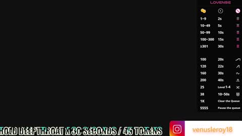 Snapshot of venus_leroy chatting on December 29, 12:30 am Venus online show from December 29, 12:30 am