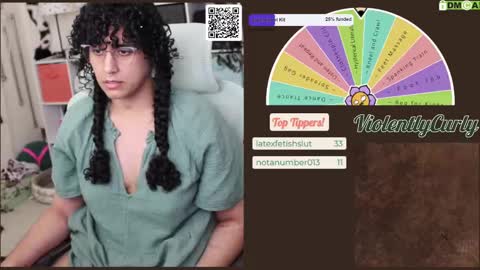 Snapshot of violentlycurly chatting on September 16, 10:24 pm Curly the Coin Operated Toy online show from September 16, 10:24 pm