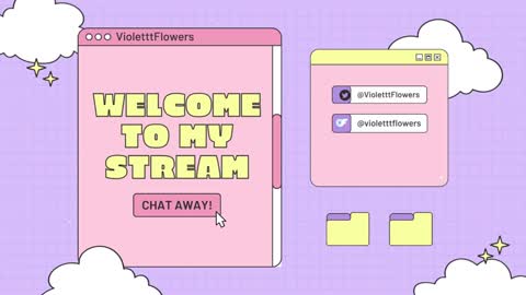 Snapshot of violetttflowers chatting on September 15, 1:51 am Violet Flowers online show from September 15, 1:51 am