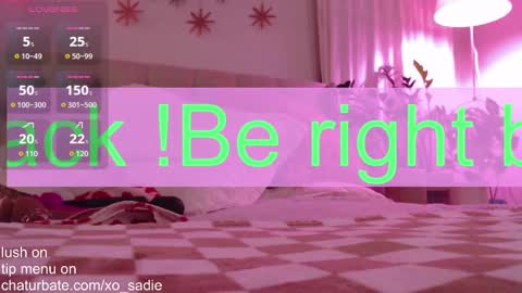 Snapshot of xo_sadie chatting on January 14, 7:06 am Xo Sadie online show from January 14, 7:06 am